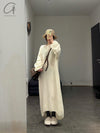 SWAYING 24 Autumn and Winter Seamless Strong Shrink Long Sleeve Dress SW-SW24AW2L12-BAI White